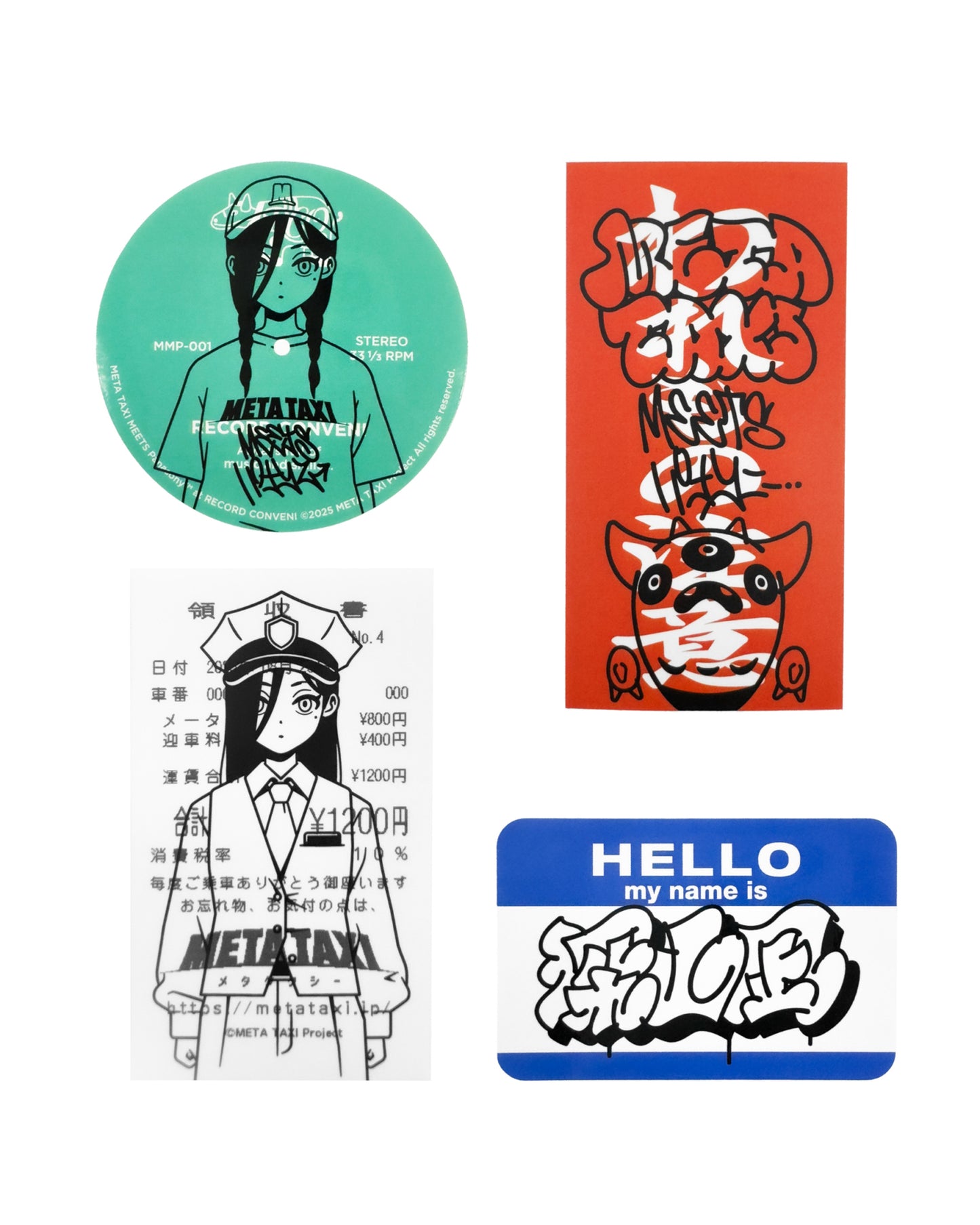 META TAXI MEETS Panasony™ ステッカーセット