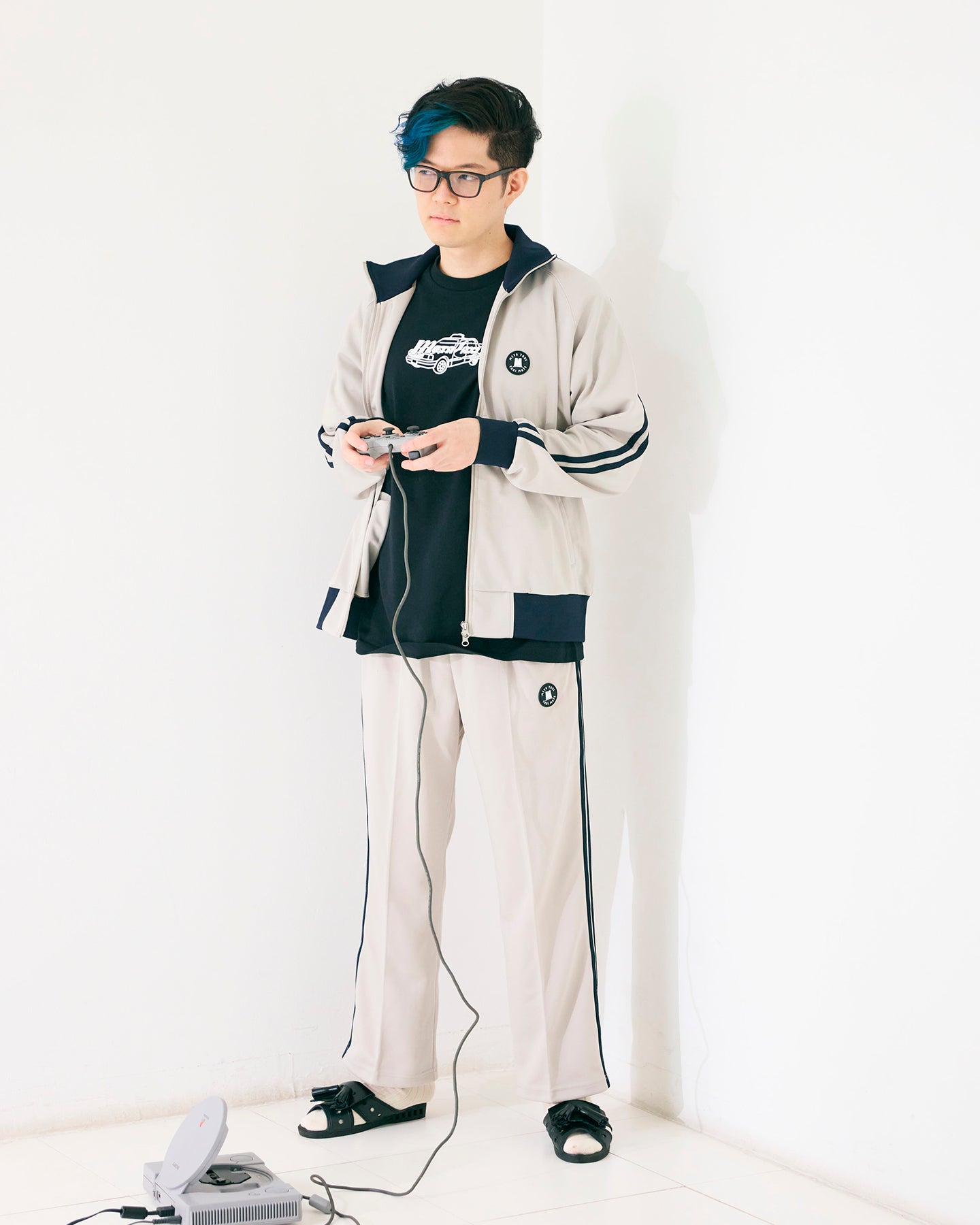 PLAYジャージボトム ベージュ