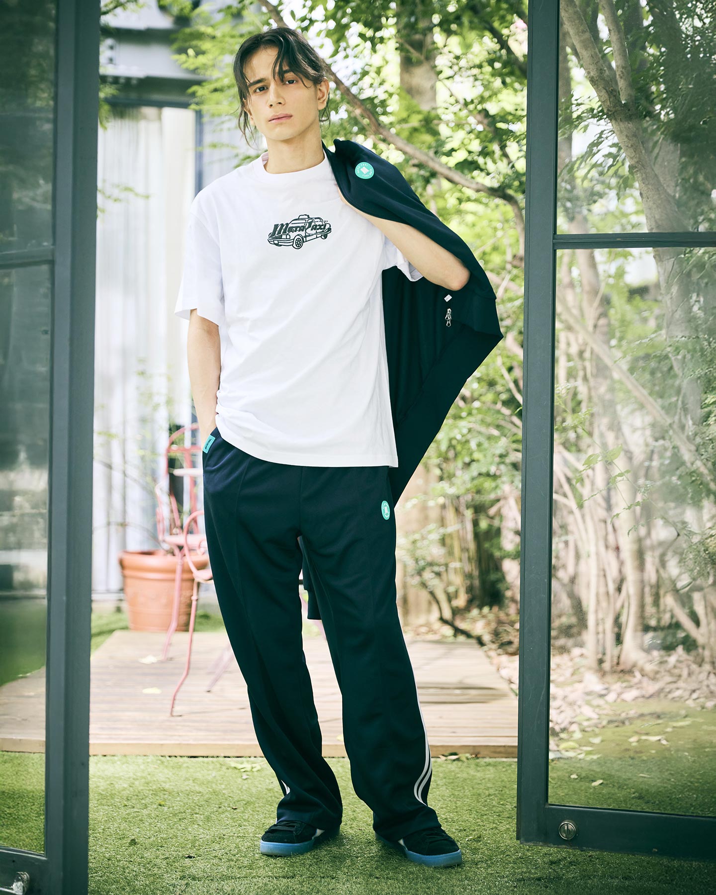 PLAYジャージボトム ネイビー